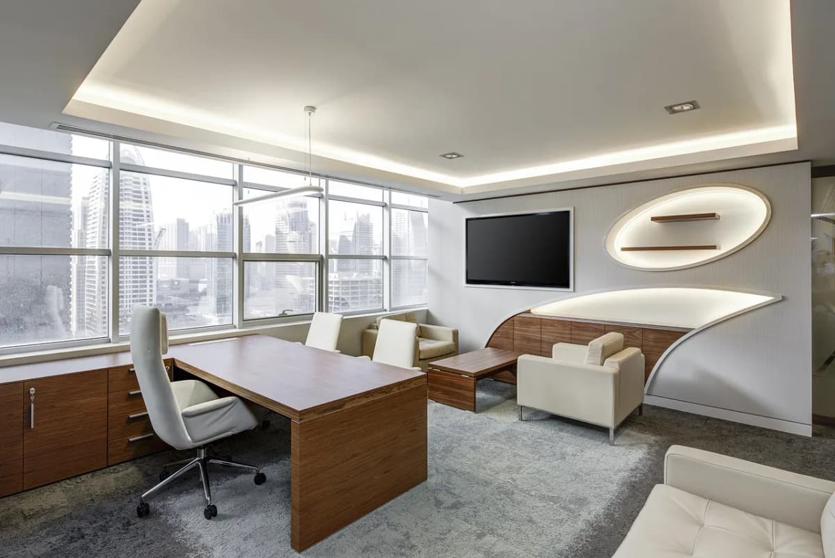An empty executive office, as US layoff announcements fall in September 2026
