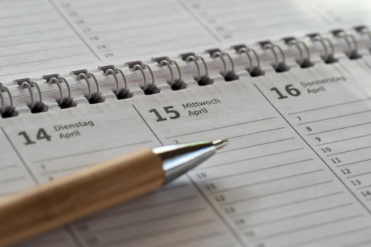 A desk calendar used for planning, ahead of the October 30 Employment Cost Index