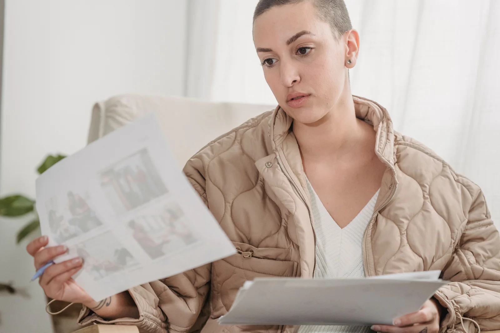 Job candidate reviewing an interview work test and take-home assignment before completing the assessment.
